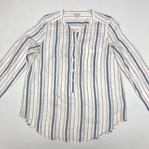 Lucky brand long sleeve button up shirt blouse size medium